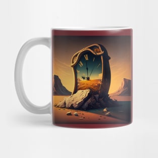 Illustration The Persistence of Memory in Salvador Dali's style Mug